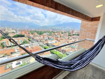 Apartamento amoblado en Laureles con excelente vista panorámica., 55 mt2, 2 habitaciones