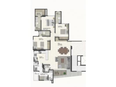 Apartamento en venta, sector Rio Alto, 127 mt2, 3 habitaciones