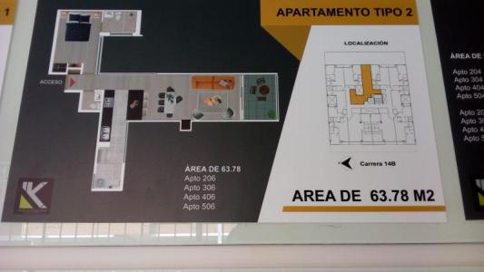 Apartamento En Venta En Bogota V30961, 64 mt2, 1 habitaciones