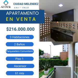 Apartamento En Venta En Cali En Valle Del Lili V133741, 61 mt2, 3 habitaciones