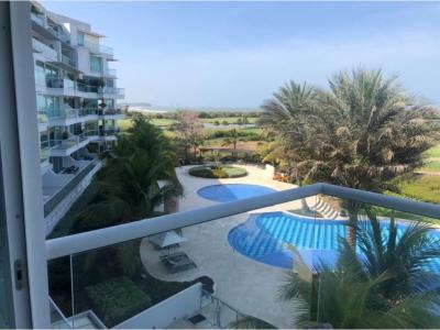 Venta apartamento dos alcobas Karibana Cartagena Beach Golf, 127 mt2, 2 habitaciones
