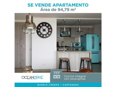 Apartamento en venta crespo cartagena uso mixto, 93 mt2, 2 habitaciones
