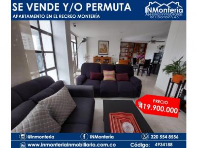 SE VENDE Y/O  APARTAMENTO EN EL RECREO MONTERIA, 156 mt2, 3 habitaciones