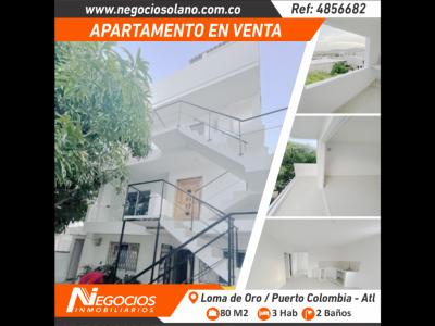 Apartamento en Venta - Puerto Colombia, 80 mt2, 3 habitaciones