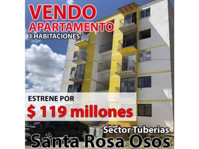 Vendo apartamento nuevo Santa Rosa de Osos, 62 mt2, 3 habitaciones