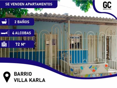 Se venden apartamentos en el barrio Villa Karla de Soledad., 62 mt2, 4 habitaciones
