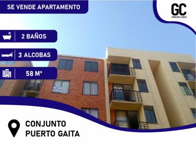 Se vende apartamento en el conjunto residencial Puerto Gaita., 58 mt2, 3 habitaciones