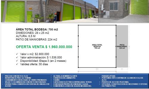 Bodega En Venta En Galapa V148339, 700 mt2