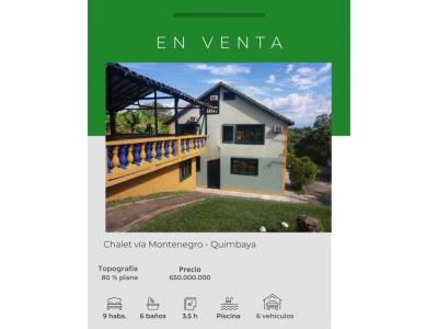 Chalet en venta Quimbaya- Montenegro, 9 habitaciones