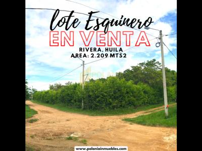 Venta de lote en los Ocobos - Rivera, Huila