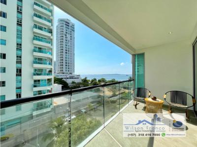 Apartamento en venta, Castillogrande, vista al mar, Cartagena, 122 mt2, 2 habitaciones