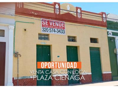 Venta, Casa con local, Plaza de Ciénaga., 330 mt2, 6 habitaciones