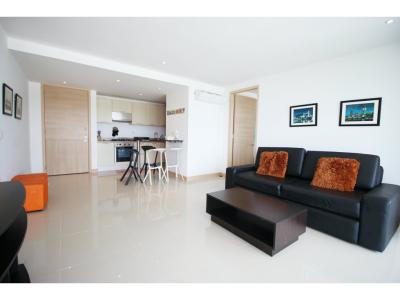 Venta apartamento amoblado de 2 alcobas en Crespo Cartagena, 104 mt2, 2 habitaciones