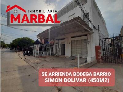 SE ARRIENDA BODEGA BARRIO SIMON BOLIVAR, 450 mt2, 3 habitaciones