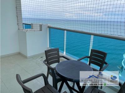 Apartamento En Venta, Bocagrande, Vista Al Mar y Bahía de Cartagena, 94 mt2, 2 habitaciones