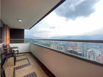Amoblado Apartamento piso alto con vista Poblado - Medellin, 85 mt2, 3 habitaciones