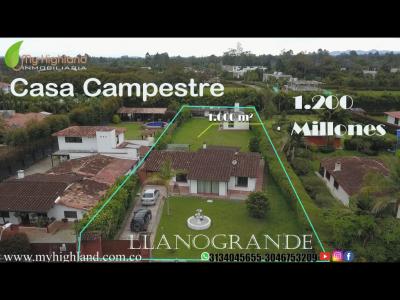 Casa Campestre Para La  Venta En Llanogrande 1.600 m², 252 mt2, 5 habitaciones