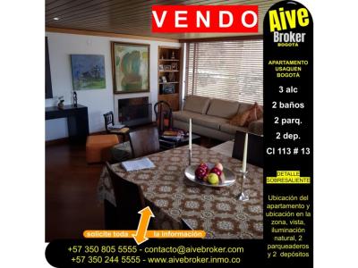 VENDO APARTAMENTO 129 m2, 3 Alcobas, 2 Parq / 2 Dep, Norte Bogotá , 130 mt2, 3 habitaciones