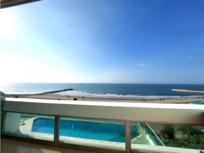 En Cartagena vendo excelente apto vista directa al mar en Bocagrande, 125 mt2, 3 habitaciones